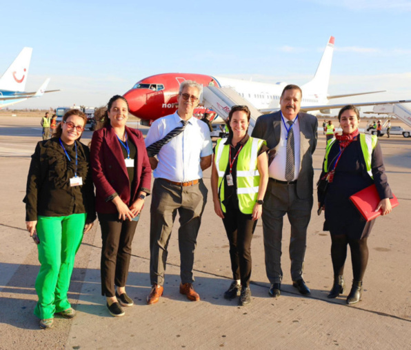 Aérien : AGADIR  / arrivée du  du 1er Vol De Norvégien Airlines en provenance d'Oslo