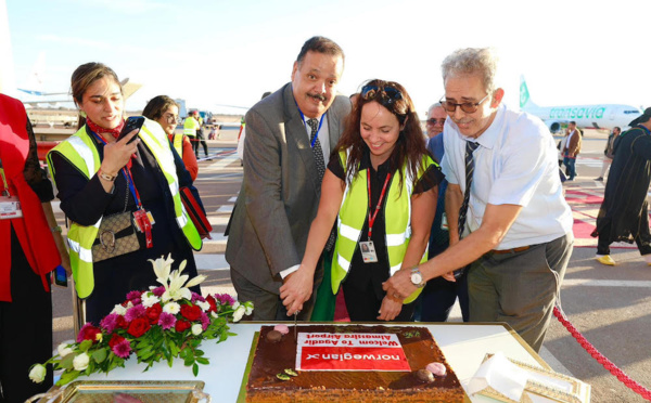 Aérien : AGADIR  / arrivée du  du 1er Vol De Norvégien Airlines en provenance d'Oslo